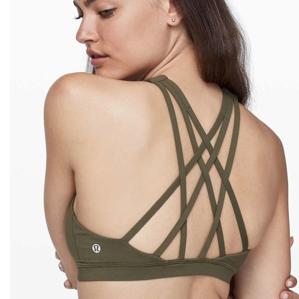 Lululemon size 2 Free To Be Serene Bra High Neck Sage Sports Bra
